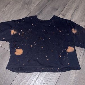 Acid wash cropped T-shirt